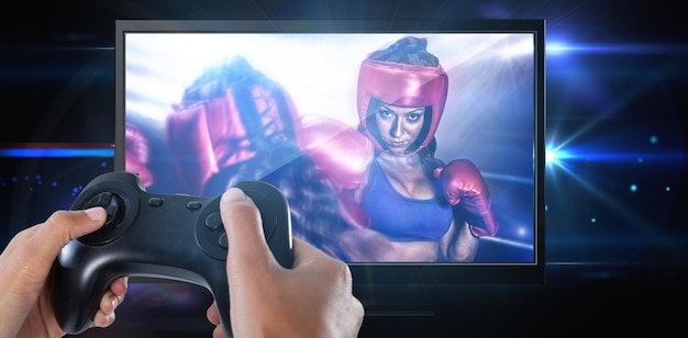 A close-up of the LG C4 OLED TV screen displaying a fast-paced action game with vibrant colors and smooth motion, highlighting its gaming capabilities.