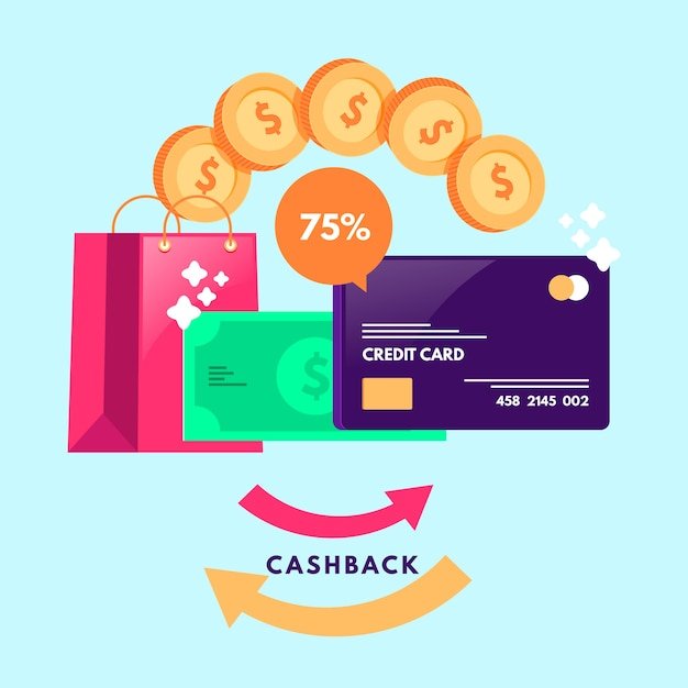 A graphic illustrating the different types of credit card rewards, such as cash back, travel points, and merchandise, with percentage values and icons representing each reward category.