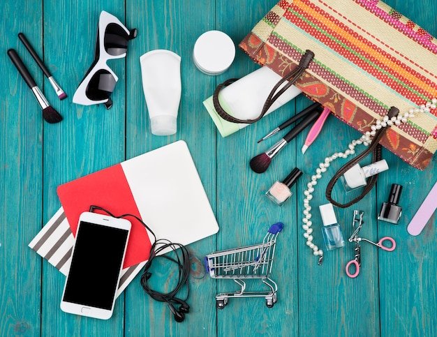 Various products displayed with prominently marked prices. However, smaller, less visible price tags beneath these products highlight the cost of necessary accessories and add-ons.