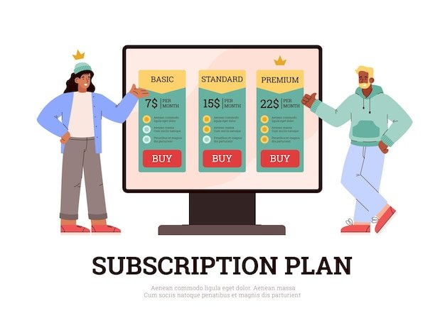 A split-screen image displaying two different subscription service websites side by side, with highlighted sections showing pricing and key features being compared.