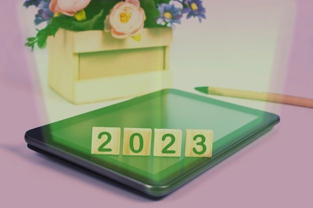 A calendar highlighting dates in the future with superimposed text 