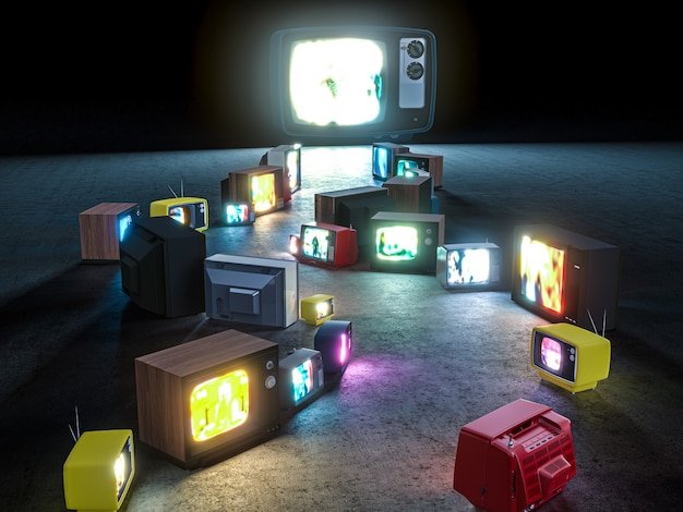A vibrant image illustrating the evolution of streaming technology, from early DVD rental services to modern on-demand platforms. It should include icons representing different devices used for streaming and a timeline highlighting major milestones in the industry.