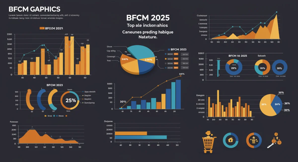 Infographic detailing key metrics and trends from BFCM 2025 sales performance