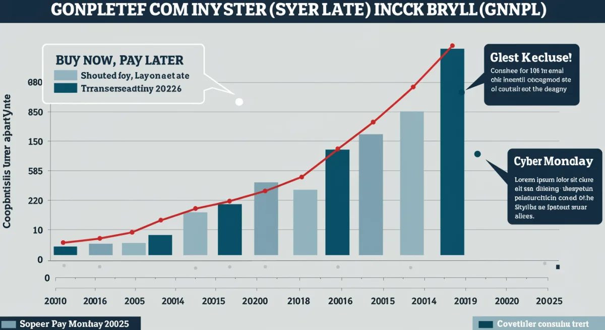 Infographic detailing BNPL growth and Cyber Monday 2025 transaction spike