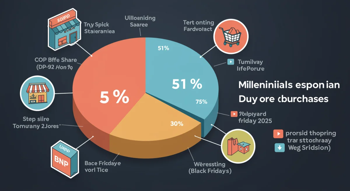 Infographic illustrating millennial BNPL usage during Black Friday 2025