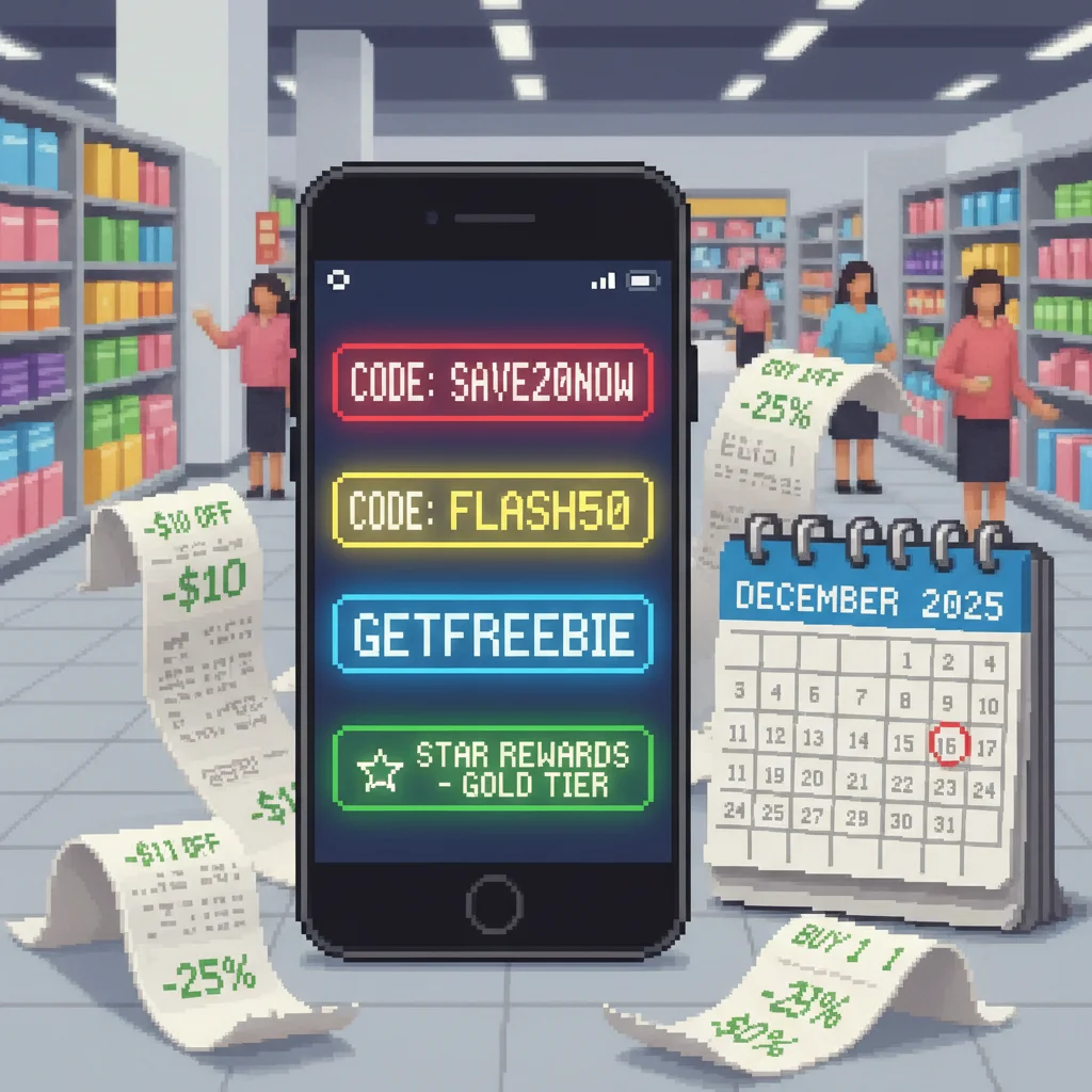 Coupon stacking strategy December 2025: combine store codes and loyalty programs