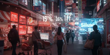 Global shoppers engaging with cross-border daily deals during 2025 BFCM sales event, indicating strong international e-commerce.