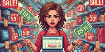 Last-minute holiday shopper comparing deals with coupon codes and December 24 deadline