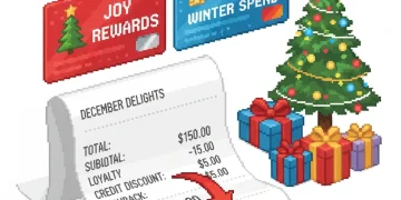 Store loyalty card and credit card comparison for December holiday shopping rewards and savings