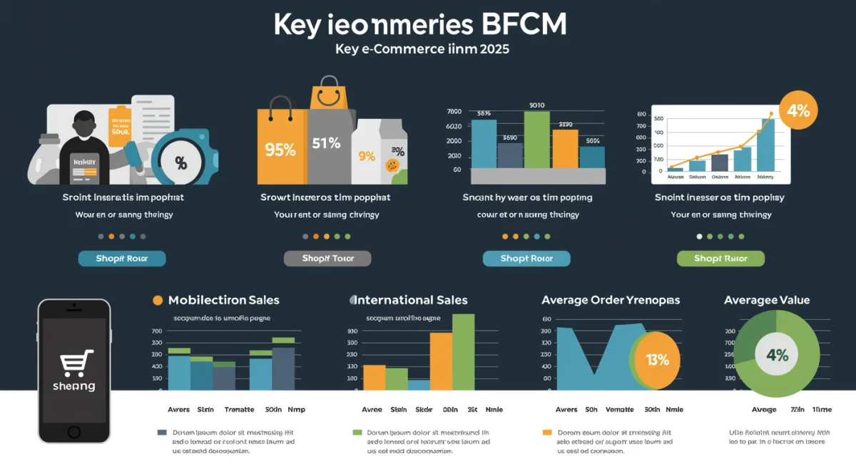 Infographic detailing Shopify's 2025 BFCM e-commerce growth metrics